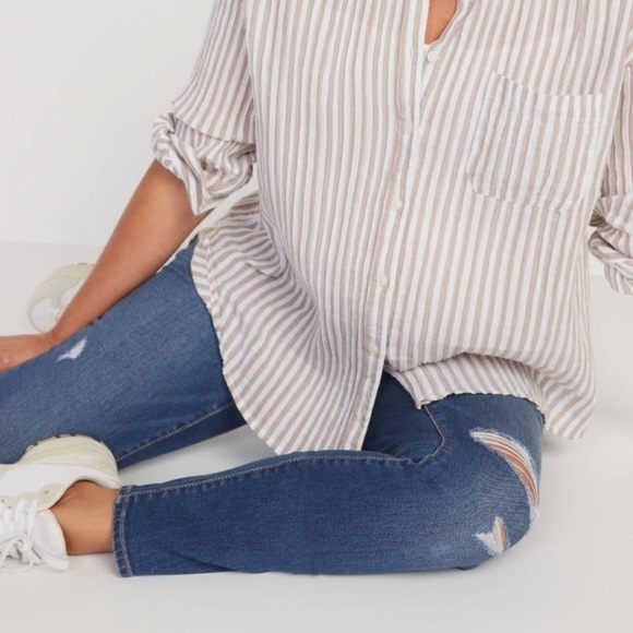 NWT Old Navy Maternity Front Low Panel Pop Icon Skinny Ripped Jeans - Picture 4 of 9